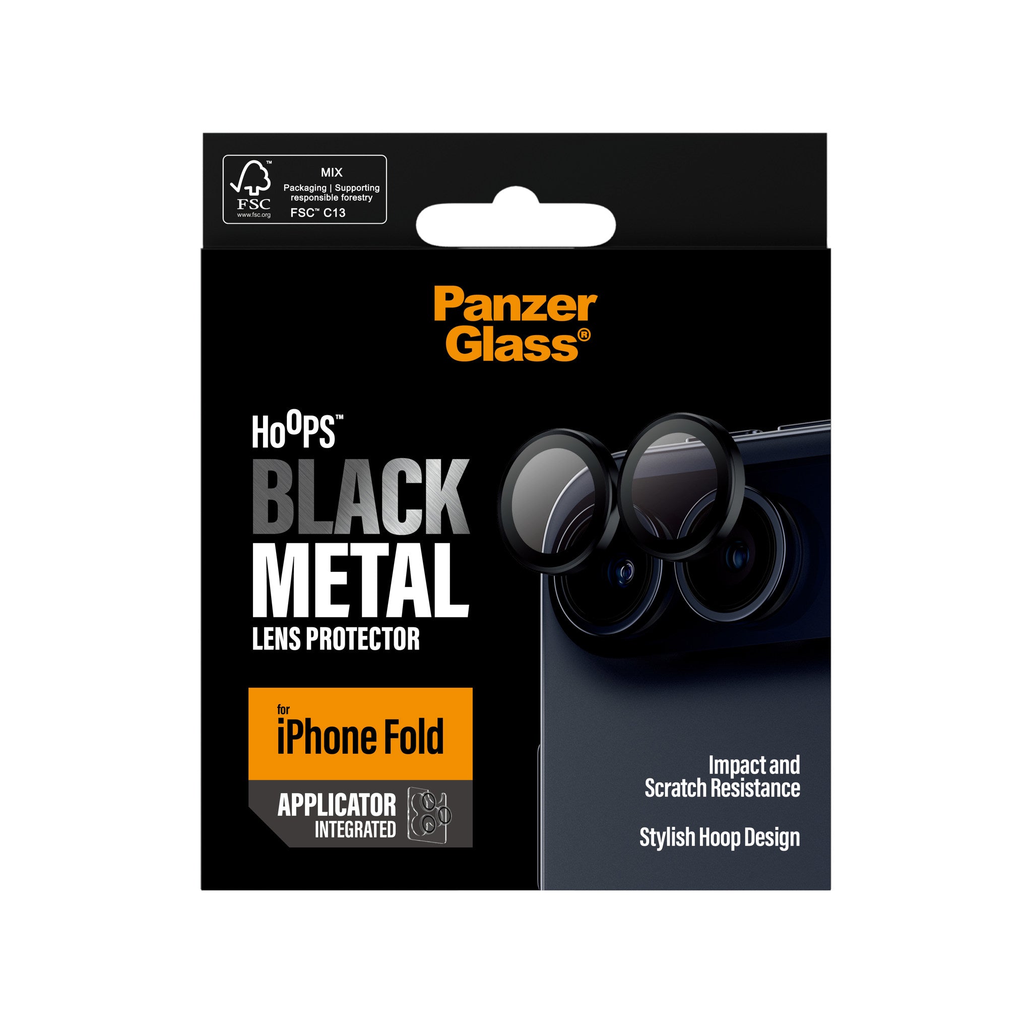 PanzerGlass® Hoops® Camera Lens Protector Black iPhone 2026 Fold
